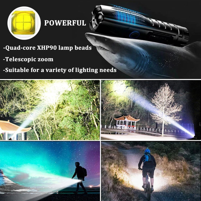 Multi-function Tactical 3x LED Flashlight