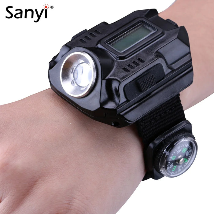 Rechargeable Flashlight Tactical Watch