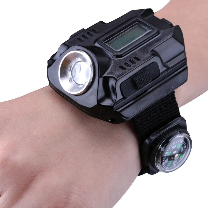 Rechargeable Flashlight Tactical Watch