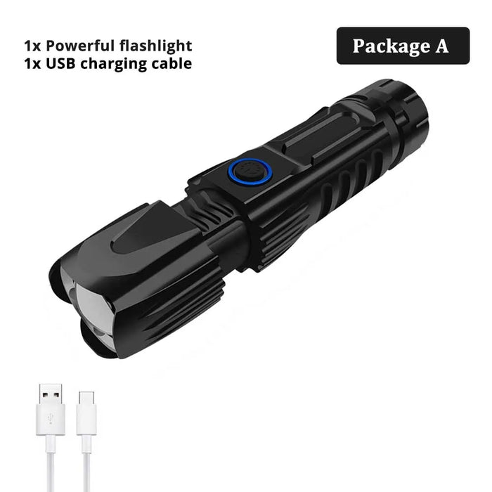 Multi-function Tactical 3x LED Flashlight