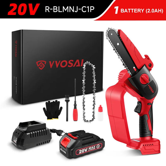 WOSAI 20V 6 Inch Mini Electric Chainsaw