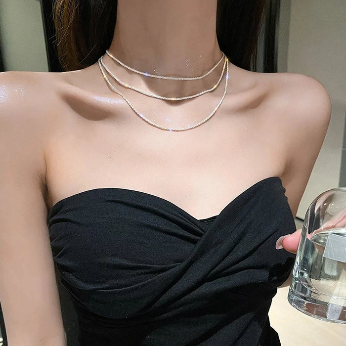 Sparkling Choker Necklace Fashion Jewelry