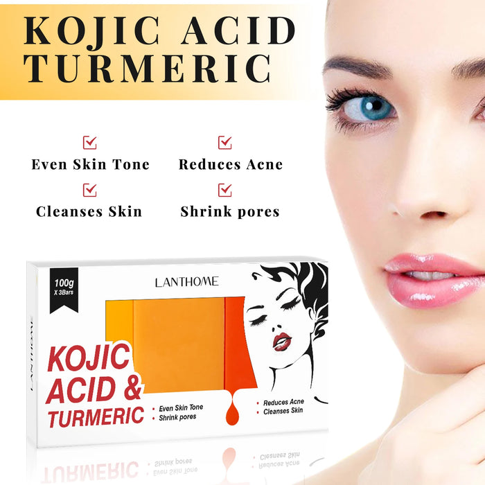 3PCS Kojic Acid Whitening Soap