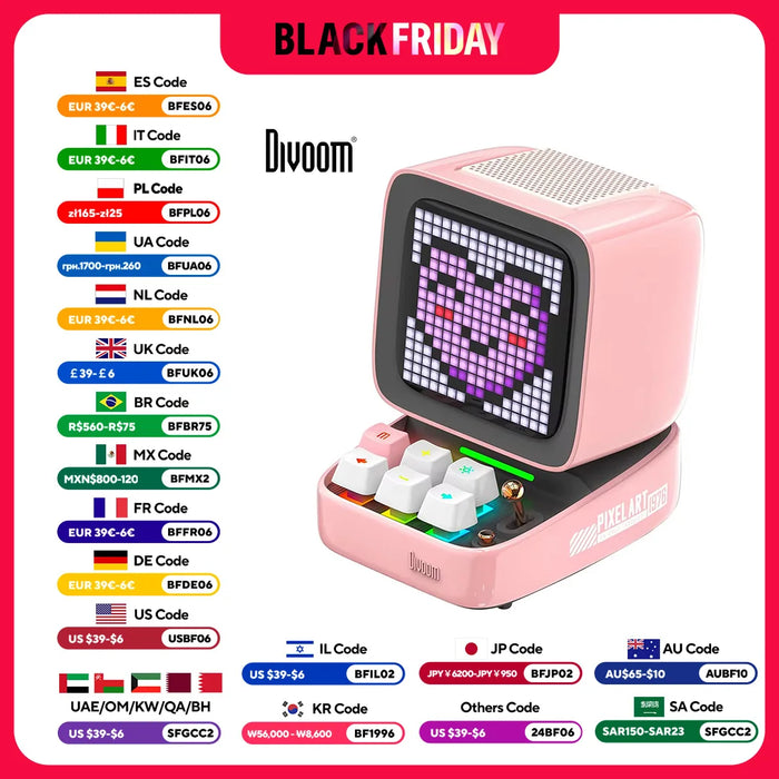 Retro Pixel Art Bluetooth Portable Speaker